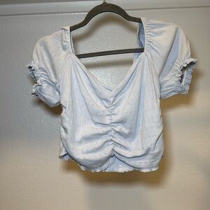Baby blue crop top